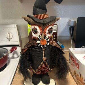 Pier 1 Fabric Wizard Owl on Stand